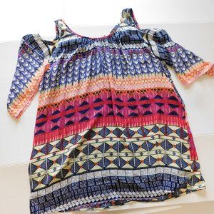 Womens Shirt Colorful Flowing